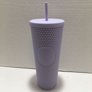 Starbucks Lavender Lilac Purple Matte Studded 2021 24oz Tumbler Venti Cup New